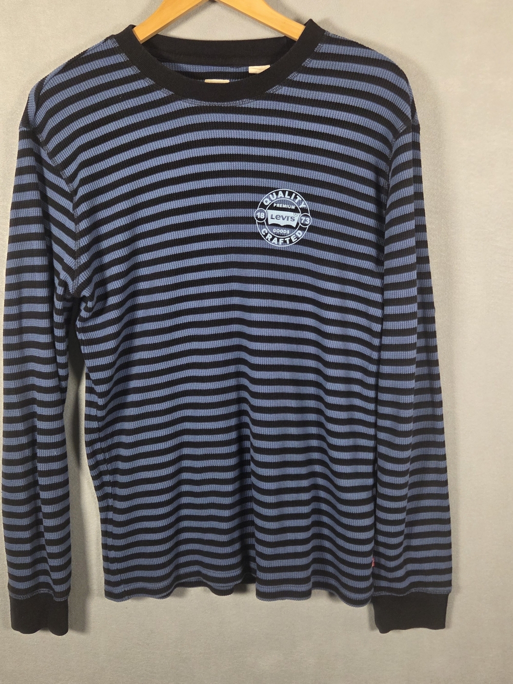 Striped Levi's Long Sleeve Logo Stripe Tee Shirt (Q522)
